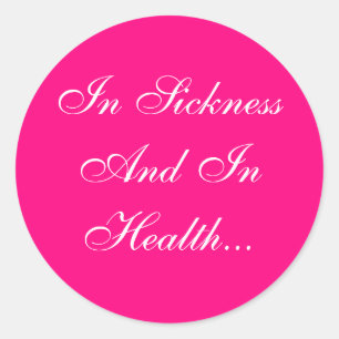 Colours Invites Bright Pink Classic Round Sticker