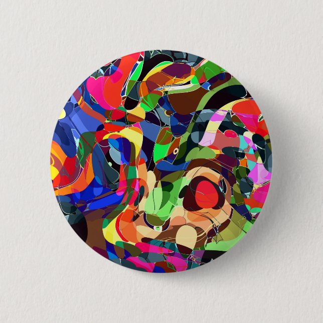 Colours mashup 6 cm round badge (Front)