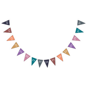 Colours & Numbers: 21 Bunting