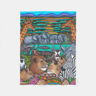 Colours of Africa 30"x40" Fleece Blanket