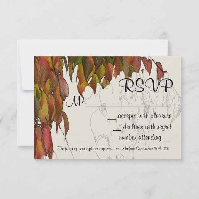 Colours of Autumn RSVP Card (Front)
