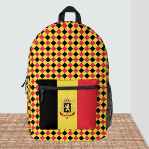 Colours of Belgium backpack, Belgian Flag Printed Backpack