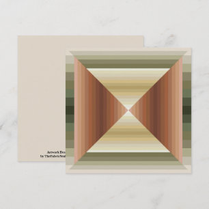Colours Of Brown, Green And Tan Striped Pattern Ar Card