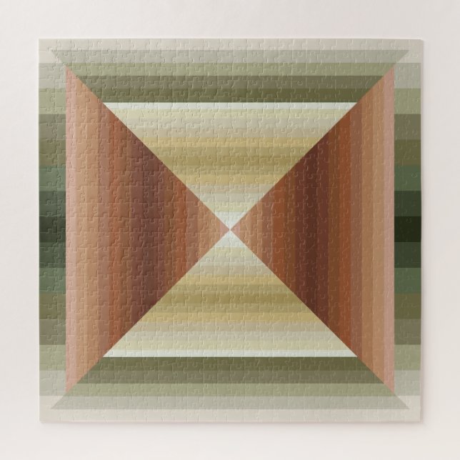 Colours Of Brown, Green And Tan Striped Pattern Ar Jigsaw Puzzle (Vertical)