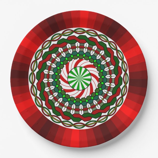 Colours of Christmas Paper Plate (Front)