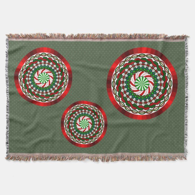 Colours of Christmas Throw Blanket (Front)