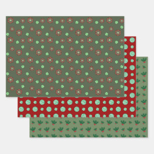 Colours of Christmas Wrapping Paper Set