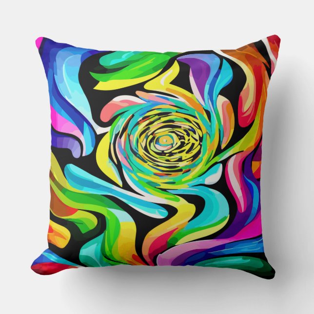 Colours of Close Up Flower Buds  Cushion (Front)