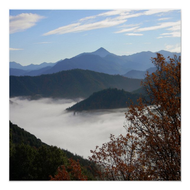 Colours of Fall with morning fog.... Poster (Front)