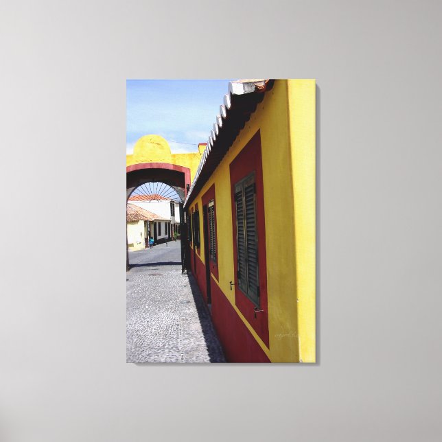 Colours of Funchal Portugal Wrapped Canvas (Front)