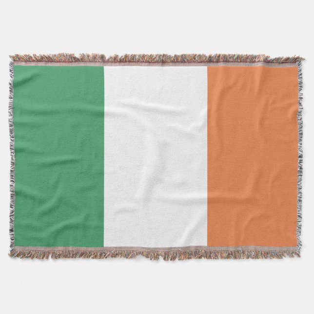 Colours of Ireland Flag. Throw Blanket (Front)