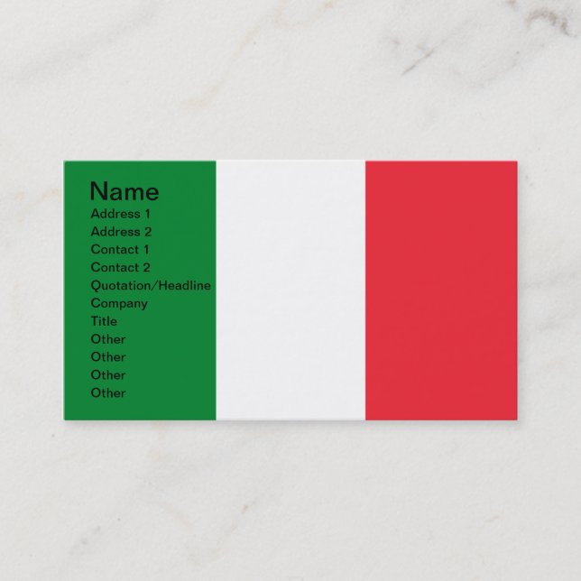 Colours of Italy Business Card (Front)