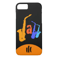 Colours of Jazz Monogram Black iPhone Case