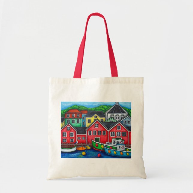 Colours of Lunenburg, Nova Scotia, Canada Tote Bag (Front)