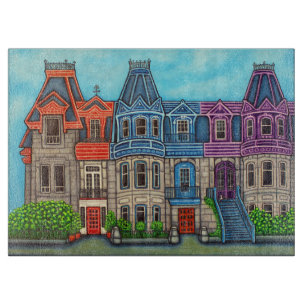 Colours of Montreal Cutting Board by Lisa Lorenz