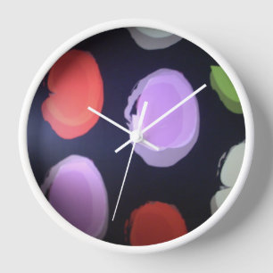 Colours of my life Big polkadot.JPG Wall Clock