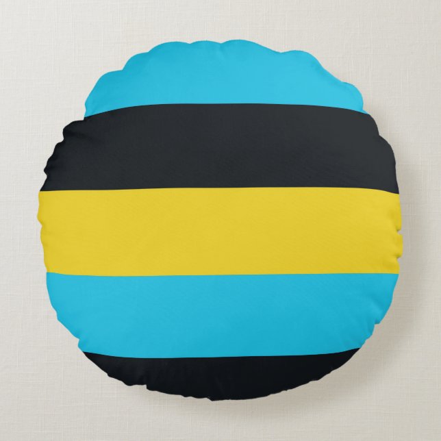 Colours of Nassau Flag Round Cushion (Front)