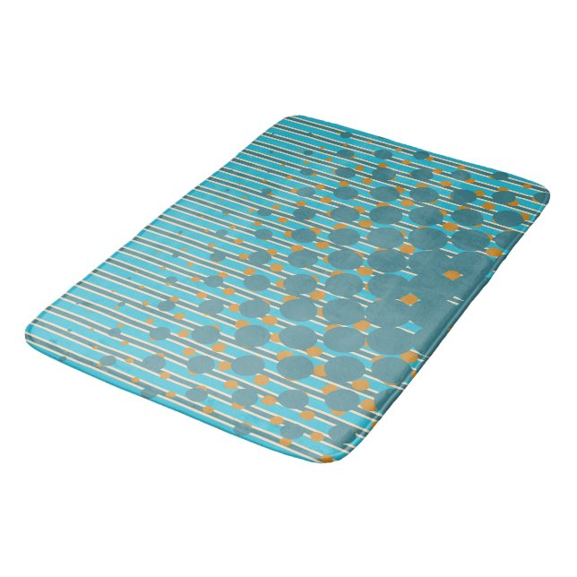 Colours of New Zealand - Density in Turquoise Bath Mat (Angled)