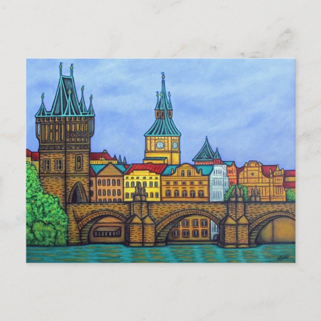 Colours of Prague Post Card by Lisa Lorenz (Front)
