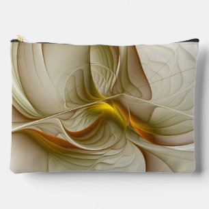 Colours of Precious Metals, Abstract Fractal Art Accessory Pouch
