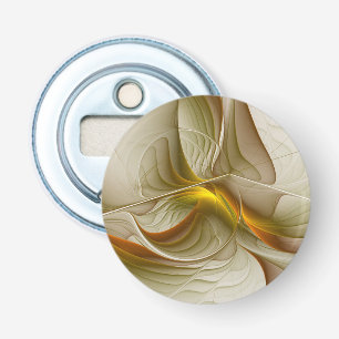 Colours of Precious Metals, Abstract Fractal Art Bottle Opener