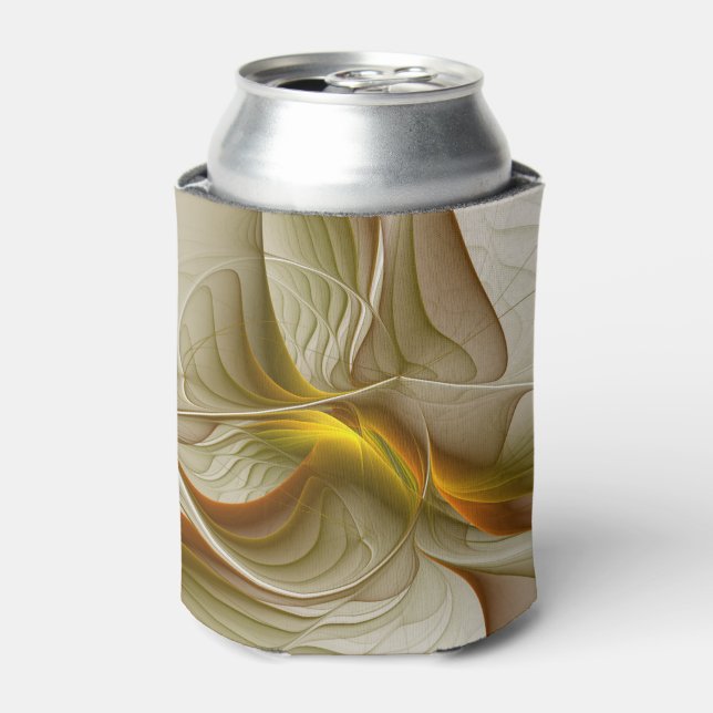 Colours of Precious Metals, Abstract Fractal Art Can Cooler (Can Front)
