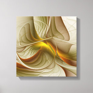 Colours of Precious Metals, Abstract Fractal Art Canvas Print