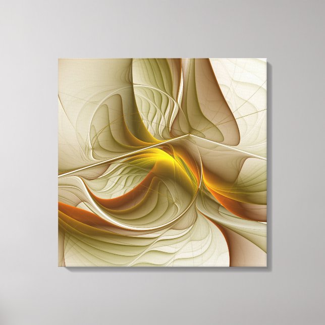 Colours of Precious Metals, Abstract Fractal Art Canvas Print (Front)
