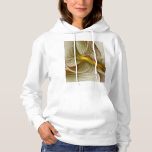 Colours of Precious Metals, Abstract Fractal Art Hoodie