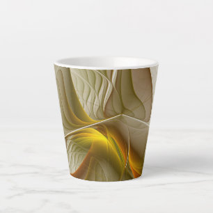 Colours of Precious Metals, Abstract Fractal Art Latte Mug