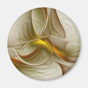 Colours of Precious Metals, Abstract Fractal Art Magnet