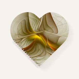 Colours of Precious Metals, Abstract Fractal Art Notebook