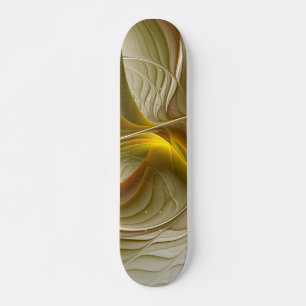 Colours of Precious Metals, Abstract Fractal Art Skateboard