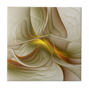 Colours of Precious Metals, Abstract Fractal Art Tile