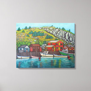Colours of Quidi Vidi, Newfoundland by Lisa Lorenz Canvas Print