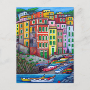 Colours of Riomaggiore, Cinque Terre Post Card