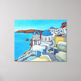 Colours of Santorini Canvas Print by Lisa Lorenz