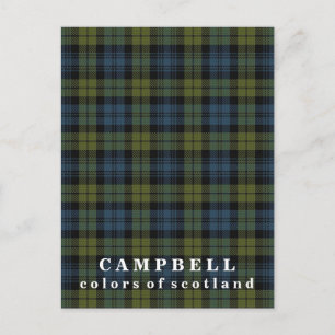 Colours of Scotland Campbell Tartan Postcard