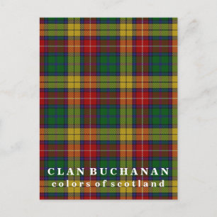 Colours of Scotland Clan Buchanan Tartan Postcard