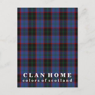 Colours of Scotland Clan Home Tartan Postcard