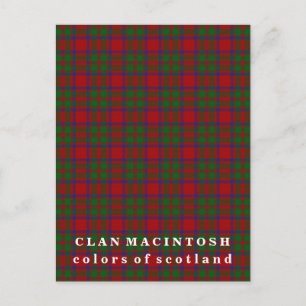 Colours of Scotland Clan MacIntosh Tartan Postcard