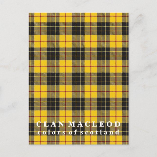 Colours of Scotland Clan MacLeod of Lewis Tartan Postcard (Front)