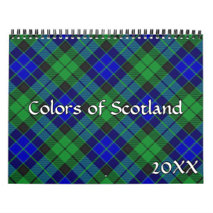 Colours of Scotland Tartan Plaid Calendar