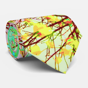 Colours of Spring Tree Branches Colourful Nature Tie