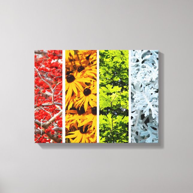 Colours of the Changing Seasons Quadriptych Canvas Print (Front)