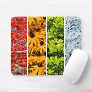 Colours of the Changing Seasons Quadriptych Mouse Pad