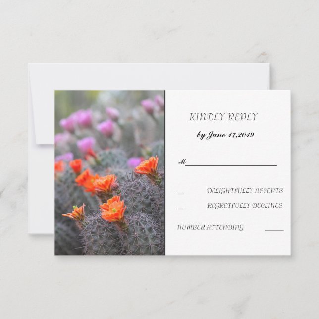 Colours of the desert RSVP Card (Front)