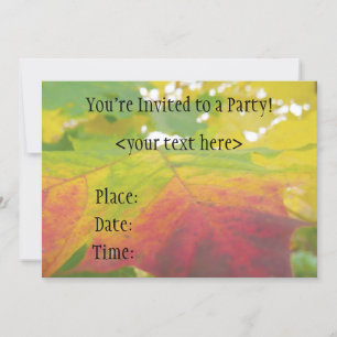 Colours of the Maple Leaf Party Invitation