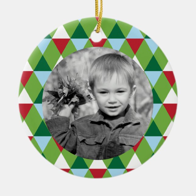 Colours of the Season Photo Ceramic Tree Decoration (Front)