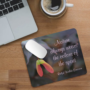 Colours of the Spirit Nature Emerson Quote Mouse Pad